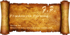 Frankovits Perenna névjegykártya